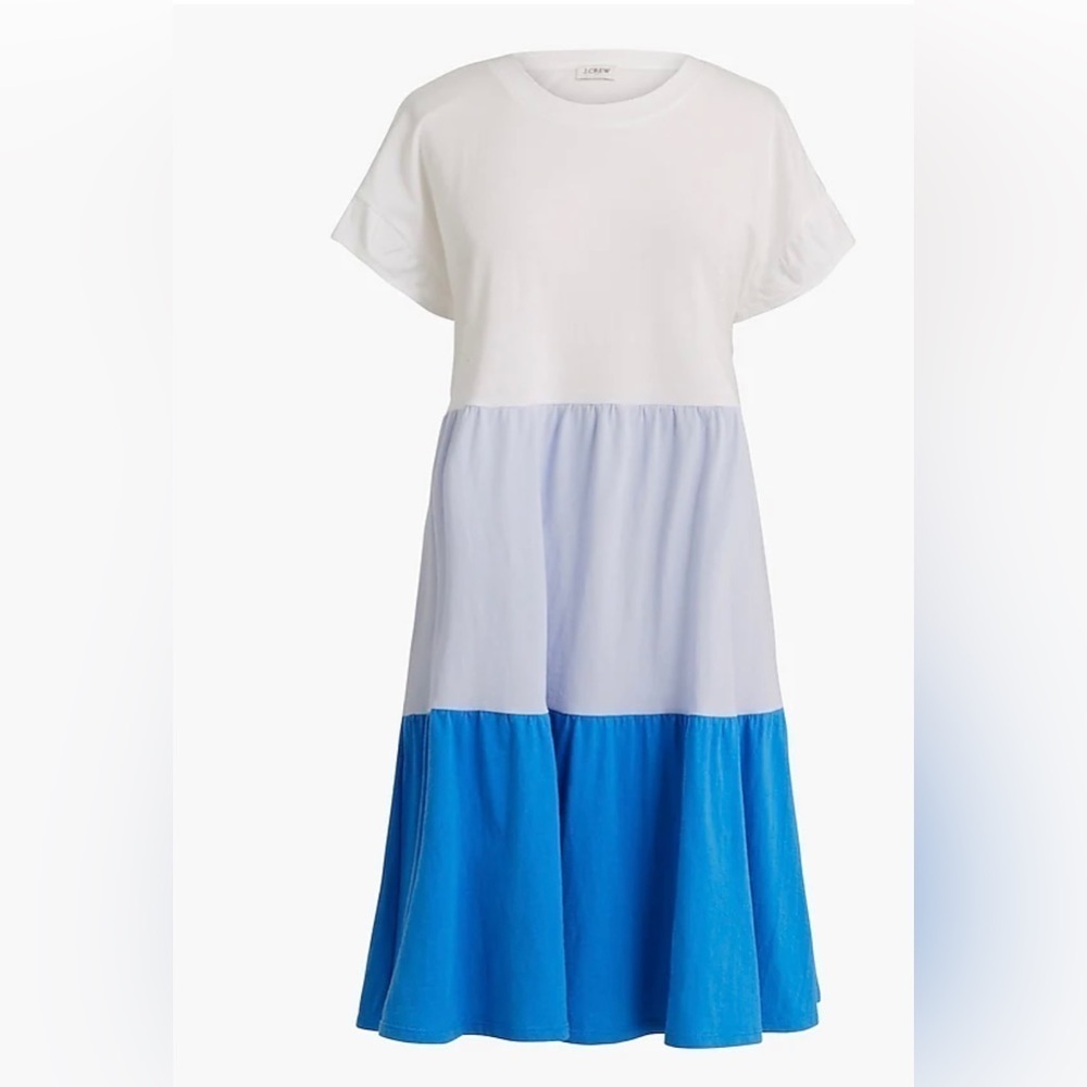 J. Crew Flutter-Sleeve T-shirt Dress - Picture 1 of 6